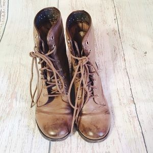 Vintage brown combat boots
